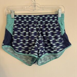 Nike Dri-fit Running Shorts Blue and Teal Size Small
